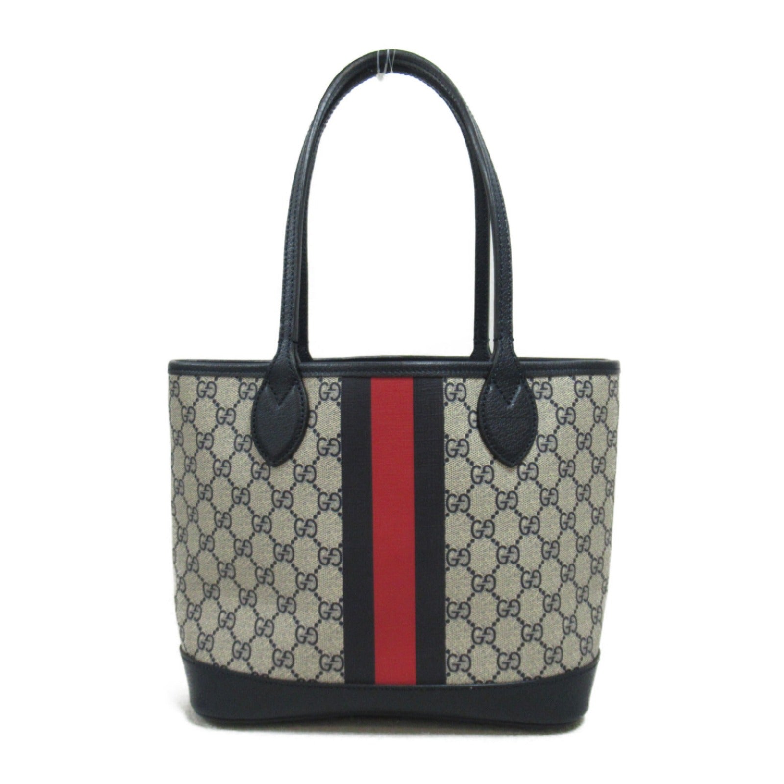 Gucci GG Canvas Leather Tote Bag