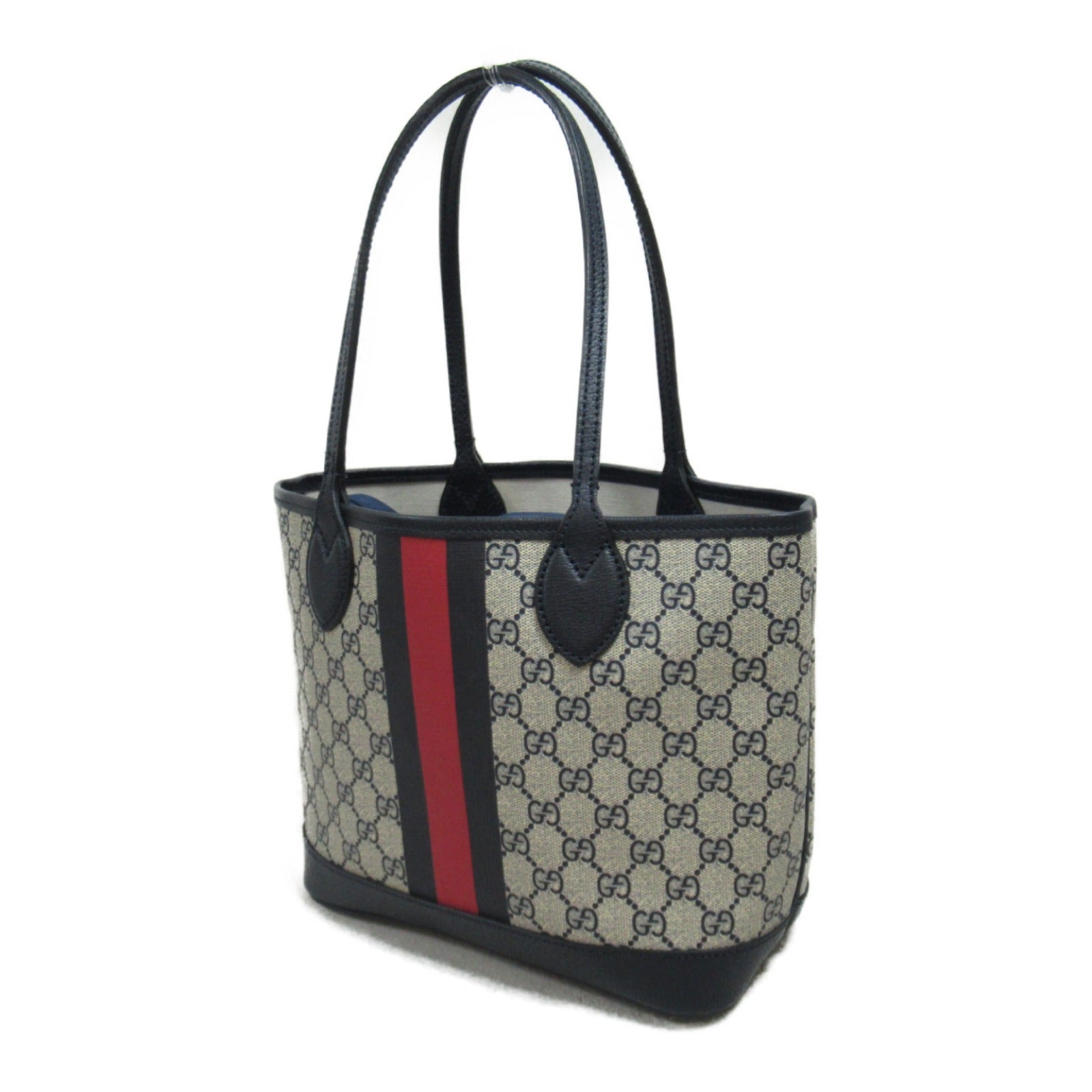 Gucci GG Canvas Leather Tote Bag