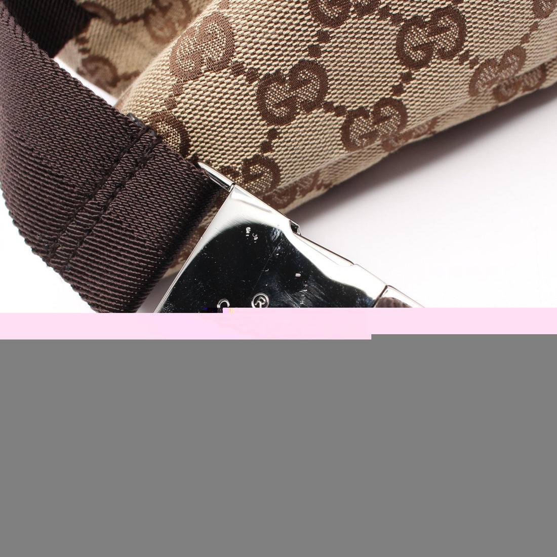 Gucci Canvas Leather Waist Bag 28566