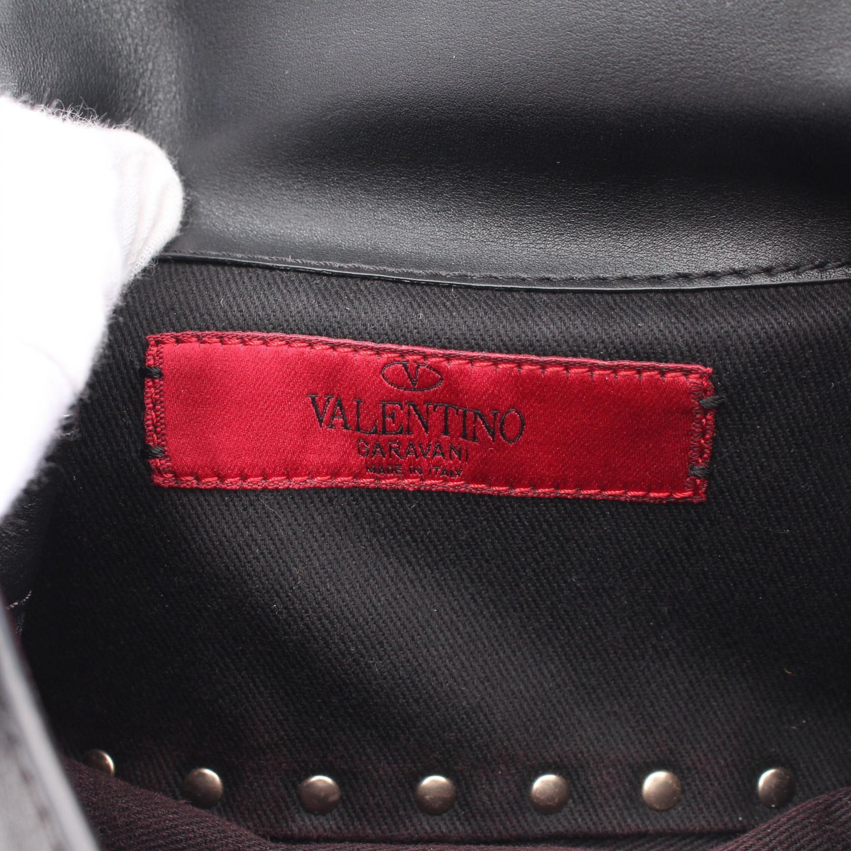 Valentino Rockstud Leather Waist Bag Black