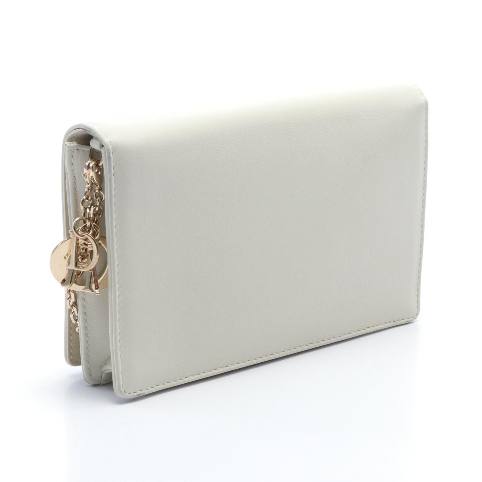 Dior Leather Shoulder Bag White Multicolor