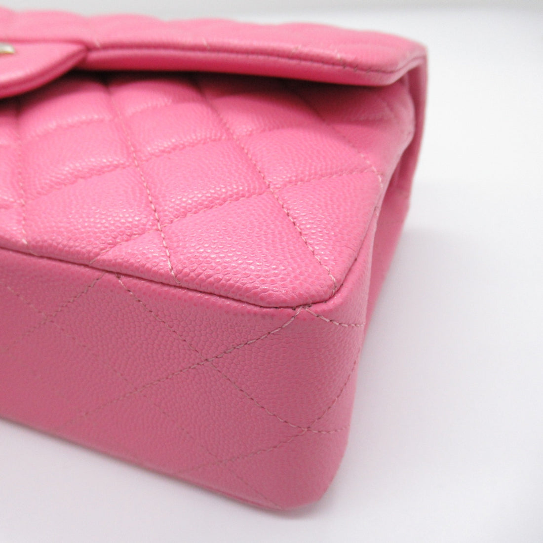 Chanel Caviar Double Flap Shoulder Bag Pink