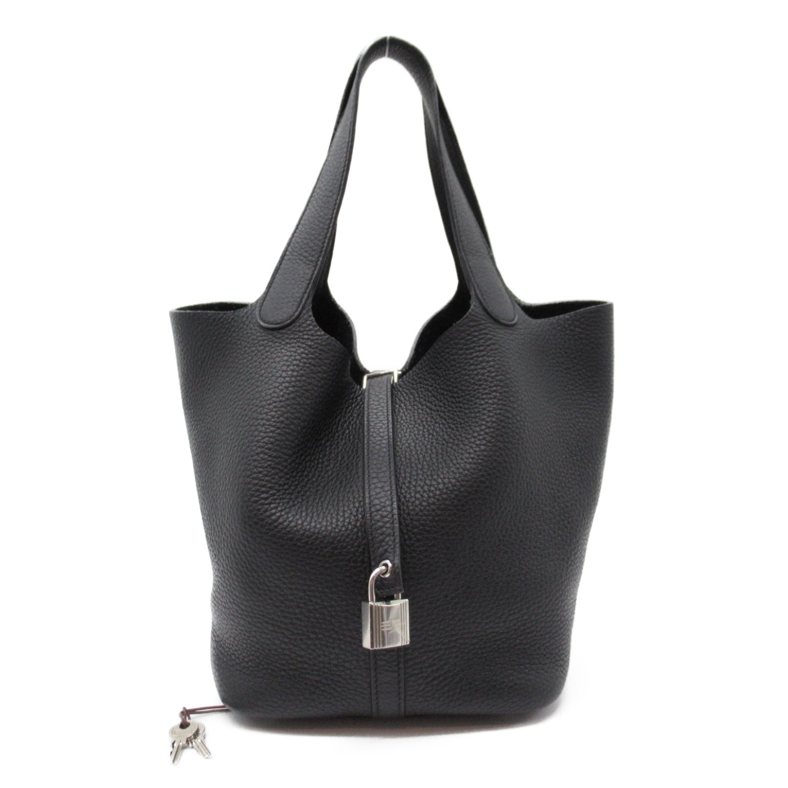 Hermes Picotin Lock MM Black Handbag Calf Leather