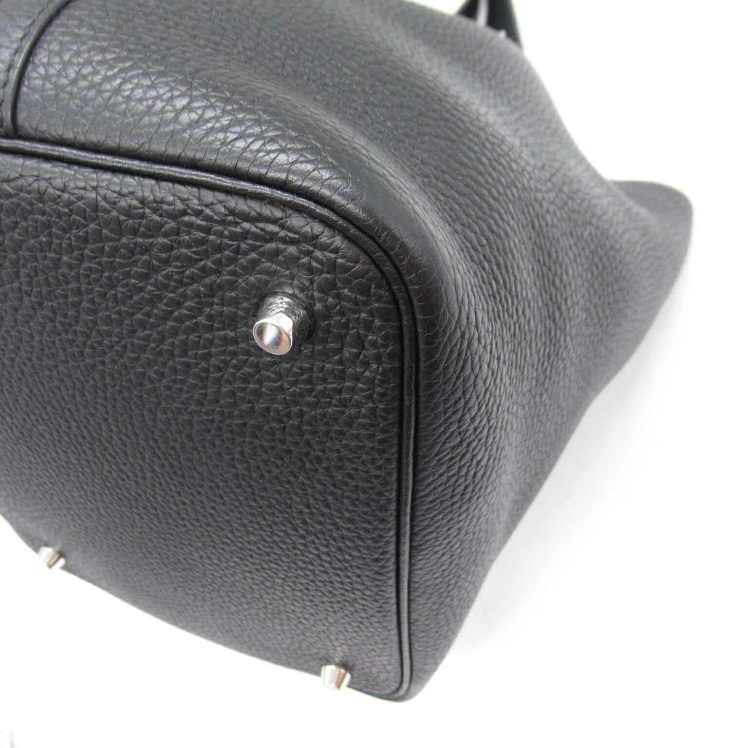 Hermes Picotin Lock MM Black Handbag Calf Leather