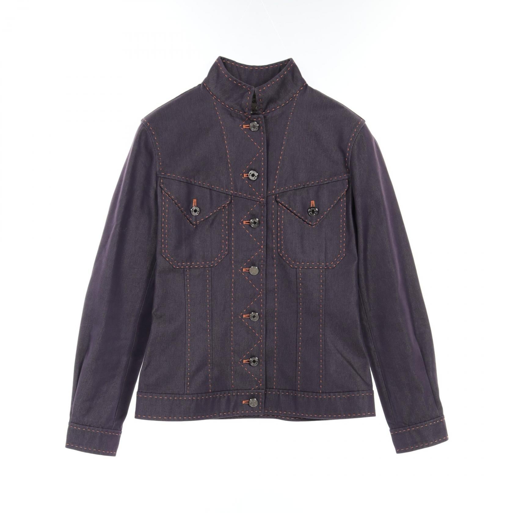 Hermes Silk Denim Jacket Purple