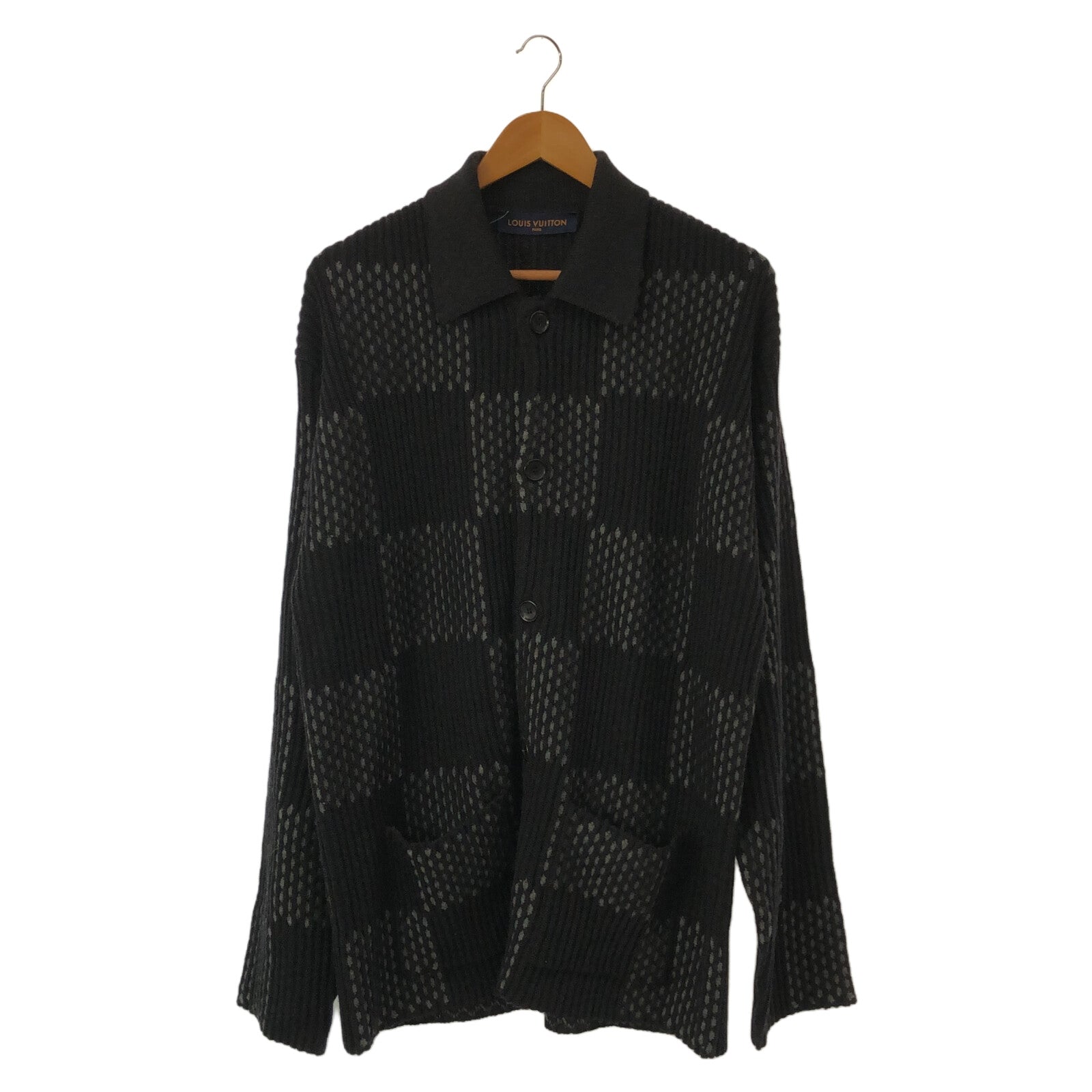 Louis Vuitton Wool Knit Cardigan Black Men