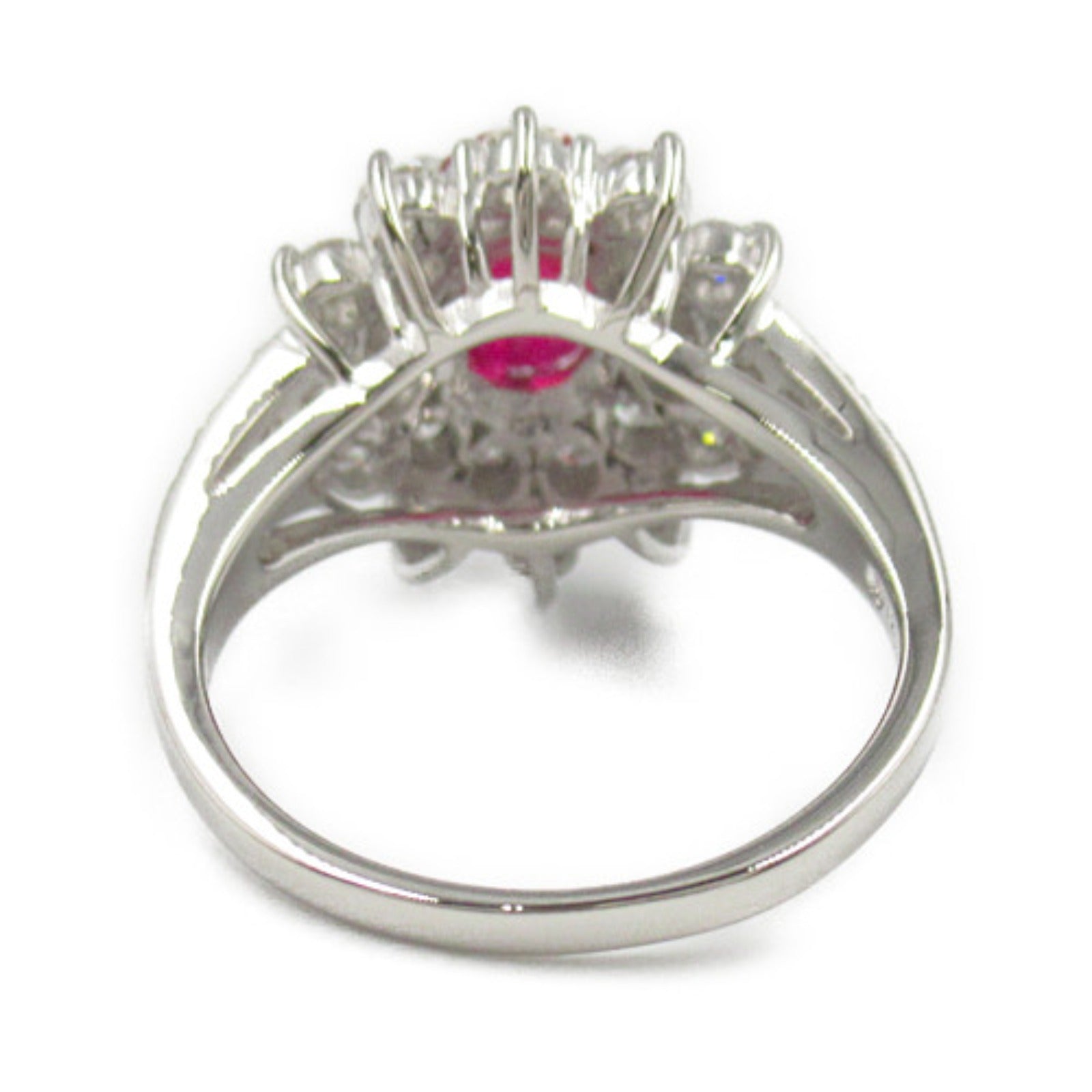 Tasaki Ruby Diamond Ring Pt900 Platinum