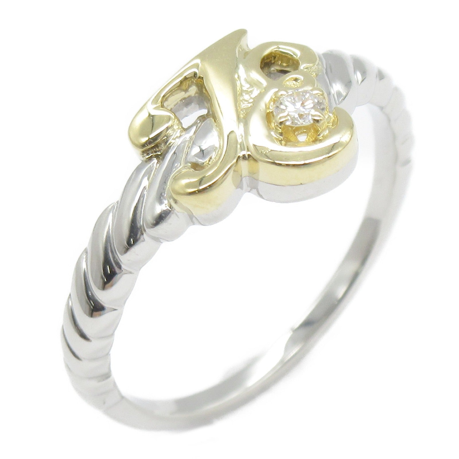 Mikimoto Diamond Ring Pt950 Platinum K18 Gold