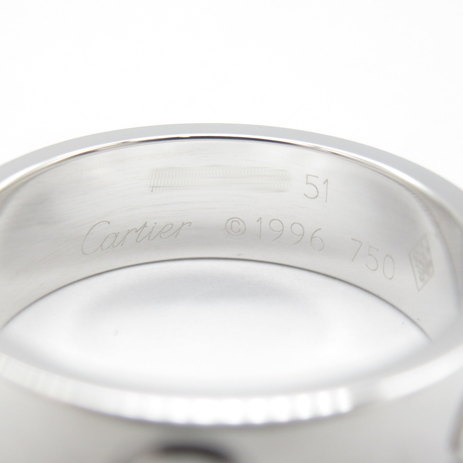 Cartier Love Ring K18WG White Gold Jewelry