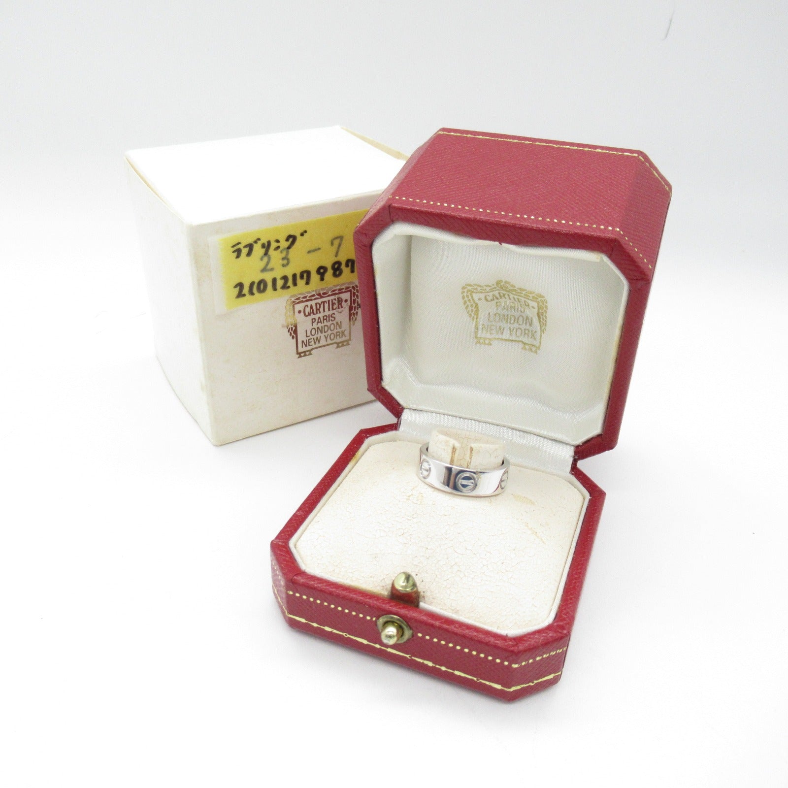 Cartier Love Ring K18WG White Gold Jewelry