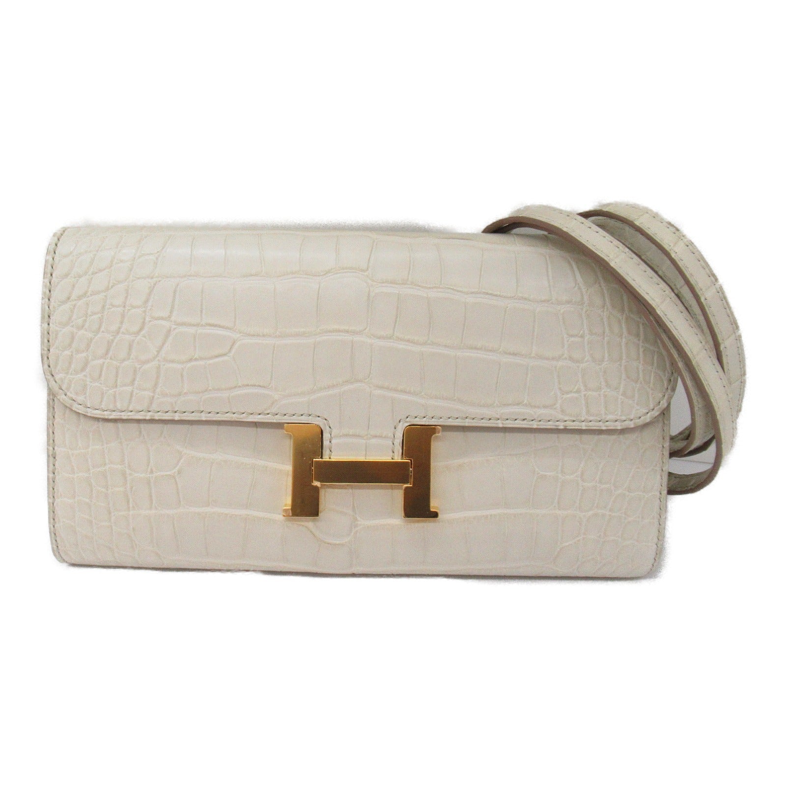 Hermes Alligator Leather Shoulder Bag