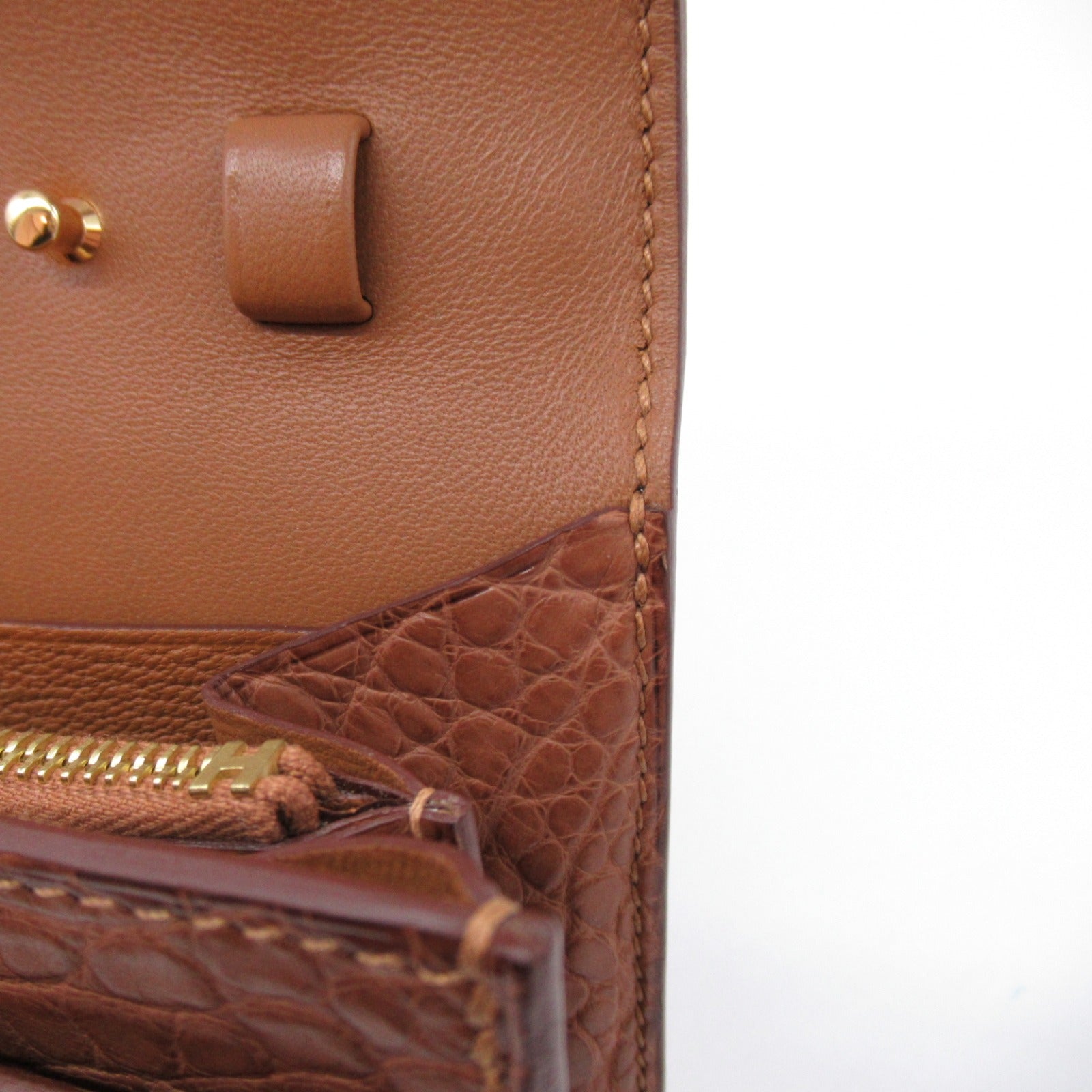 Hermes Alligator Leather Shoulder Bag