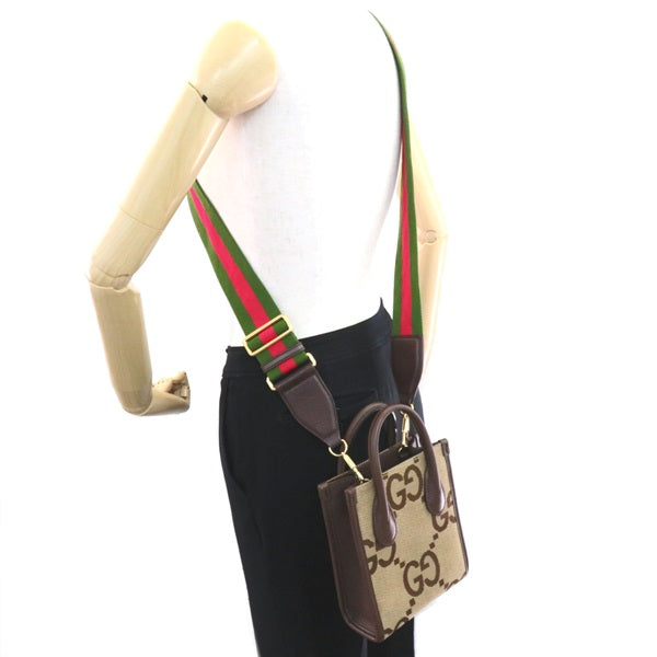 Gucci Jumbo GG 2way Shoulder Bag Canvas Shoulder Bag 699406 in Great Condition