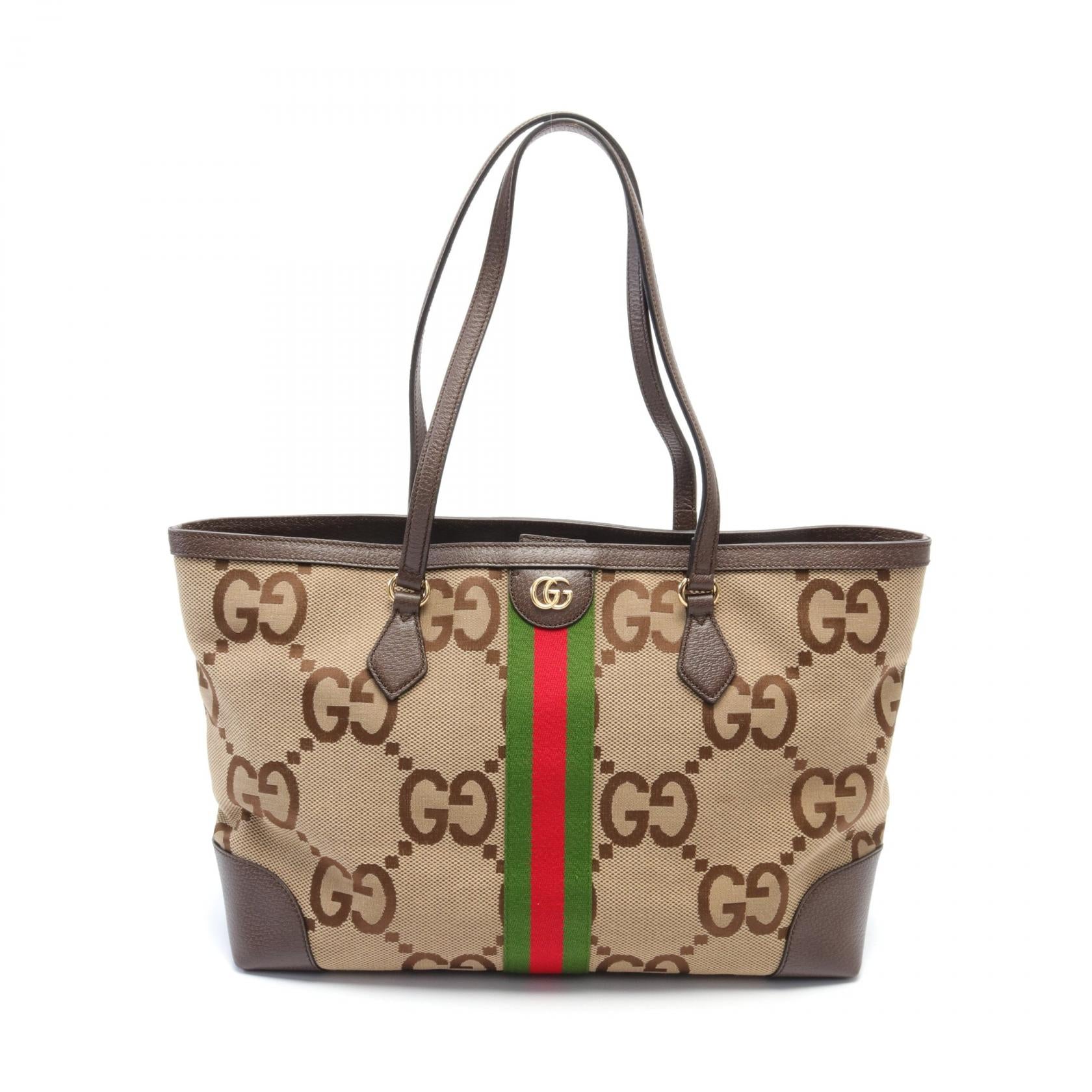 Gucci Medium Tote Jumbo GG Canvas Leather