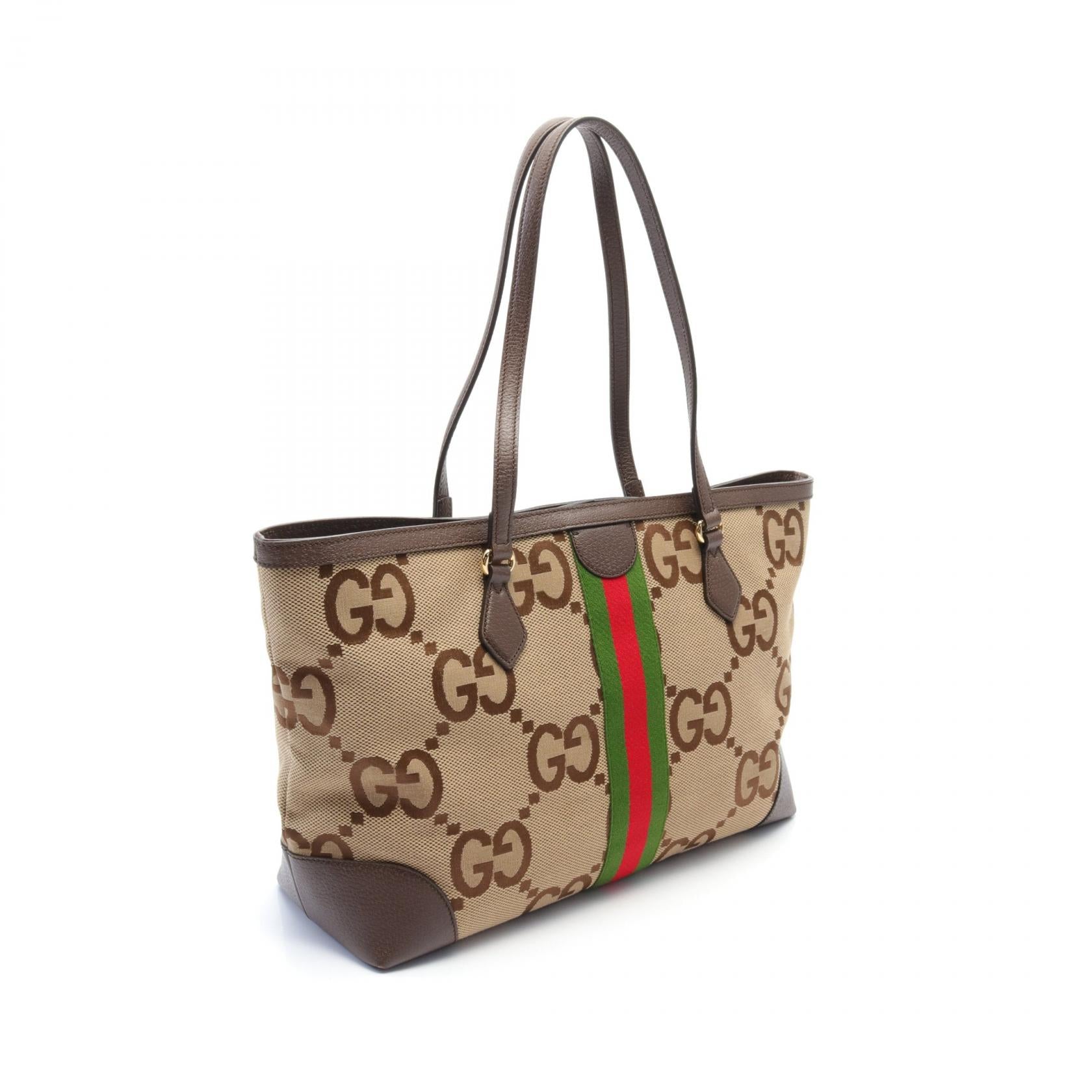 Gucci Medium Tote Jumbo GG Canvas Leather