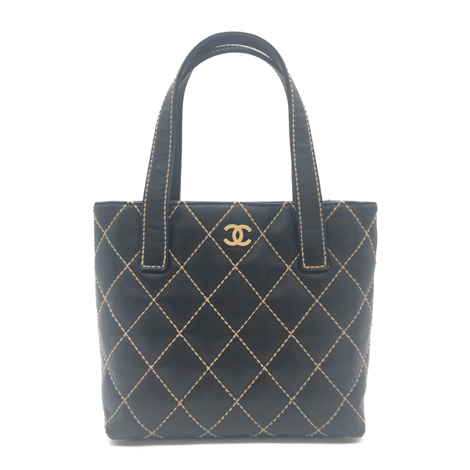 Chanel Wild Stitch Tote Bag Black/Beige