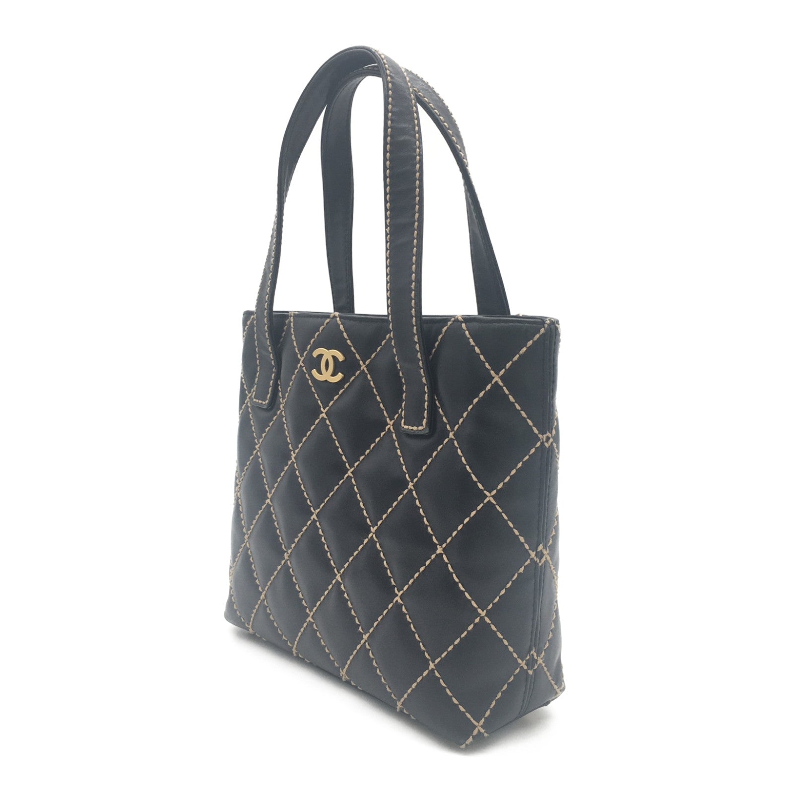 Chanel Wild Stitch Tote Bag Black/Beige