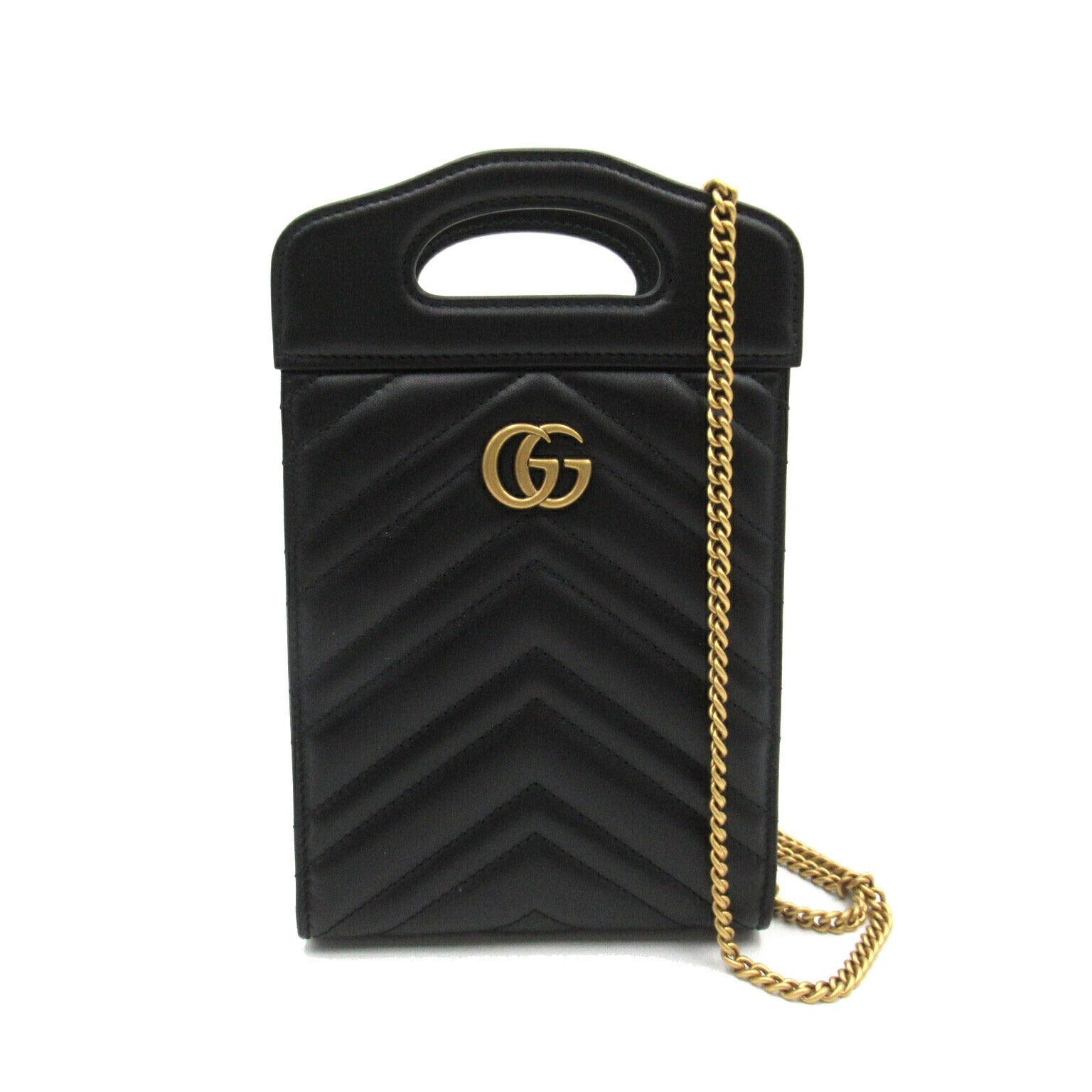 Gucci GG Marmont Mini Top Handle Bag Black