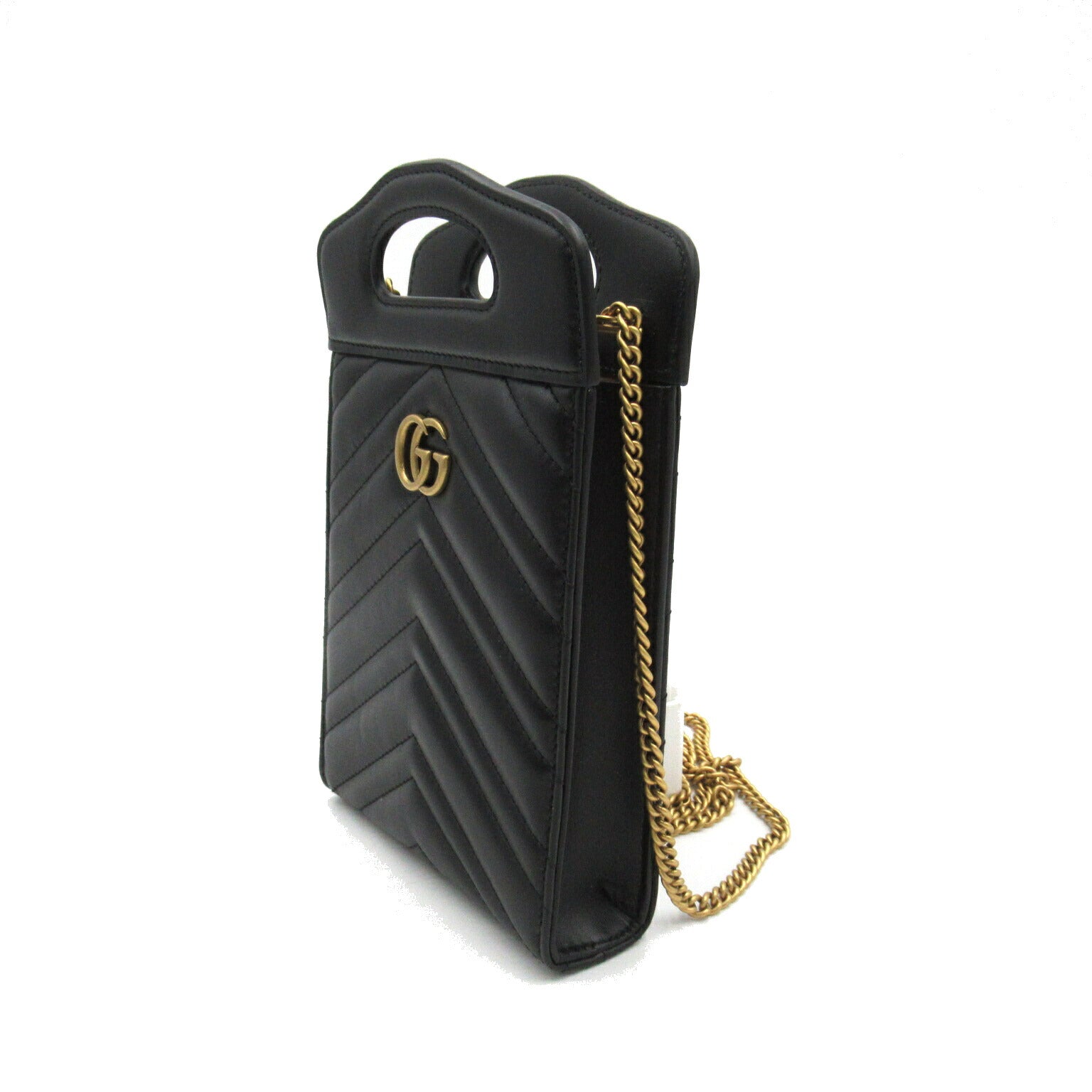 Gucci GG Marmont Mini Top Handle Bag Black