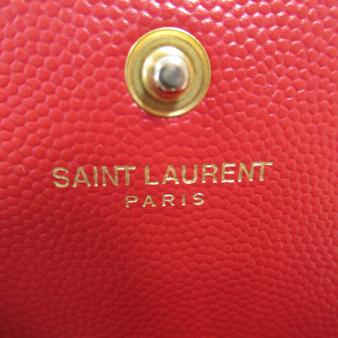 Yves Saint Laurent Chain Shoulder Bag Red Leather