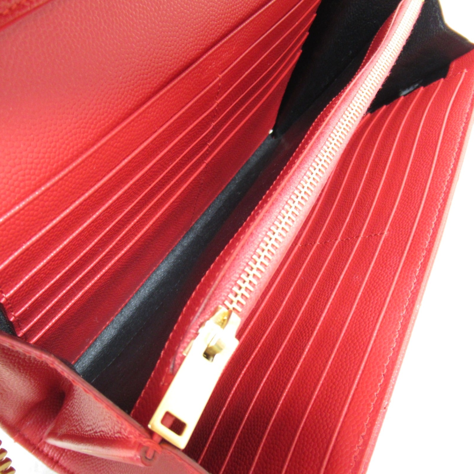 Yves Saint Laurent Chain Shoulder Bag Red Leather