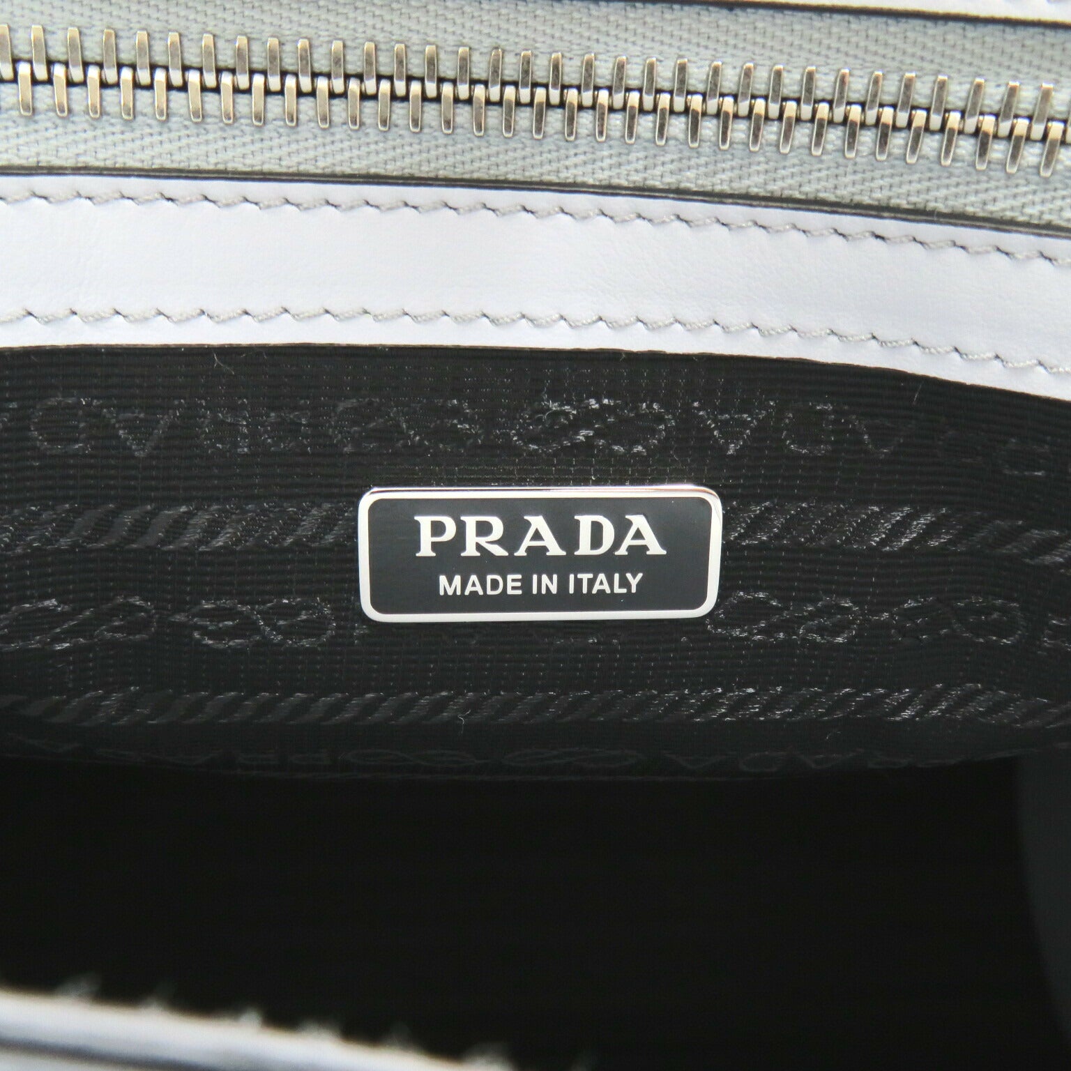 Prada Embossed Logo 2Way Handbag Blue