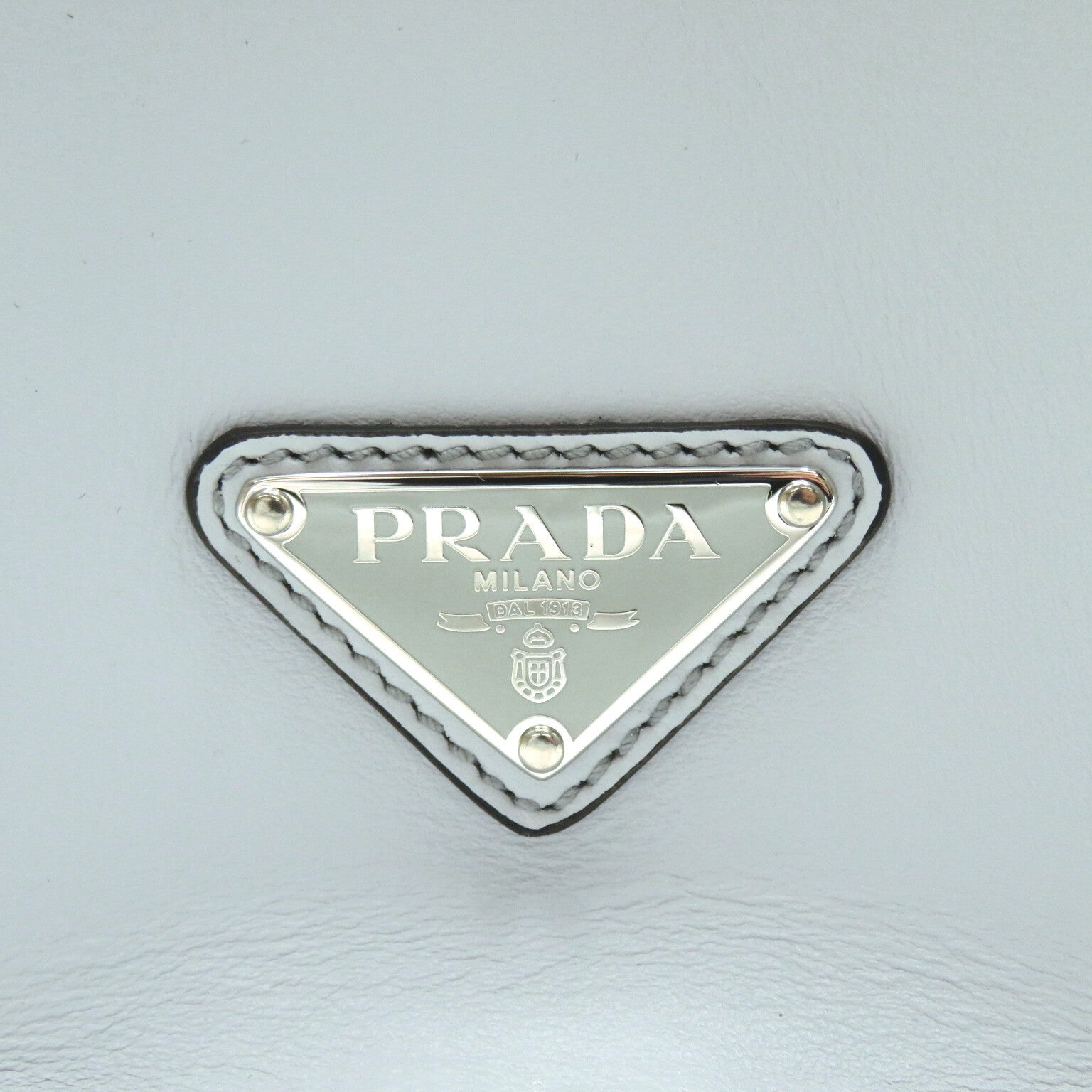 Prada Embossed Logo 2Way Handbag Blue