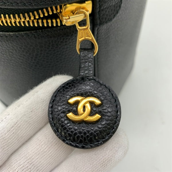 Chanel Vanity Bag Leather Vanity Bag A01998 in Great Condition