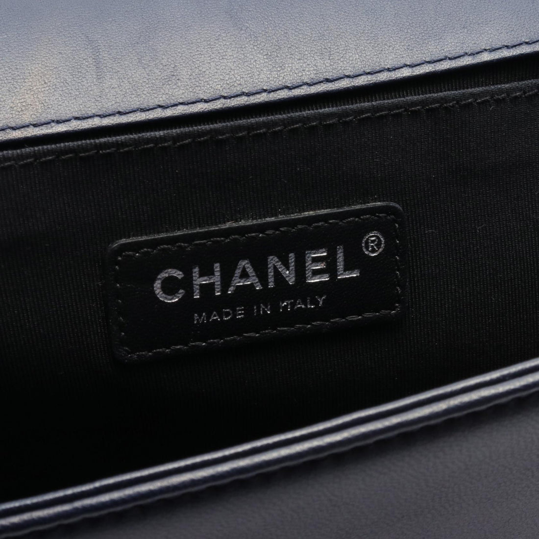 Chanel Boy Embossed Logo Lambskin Shoulder Bag