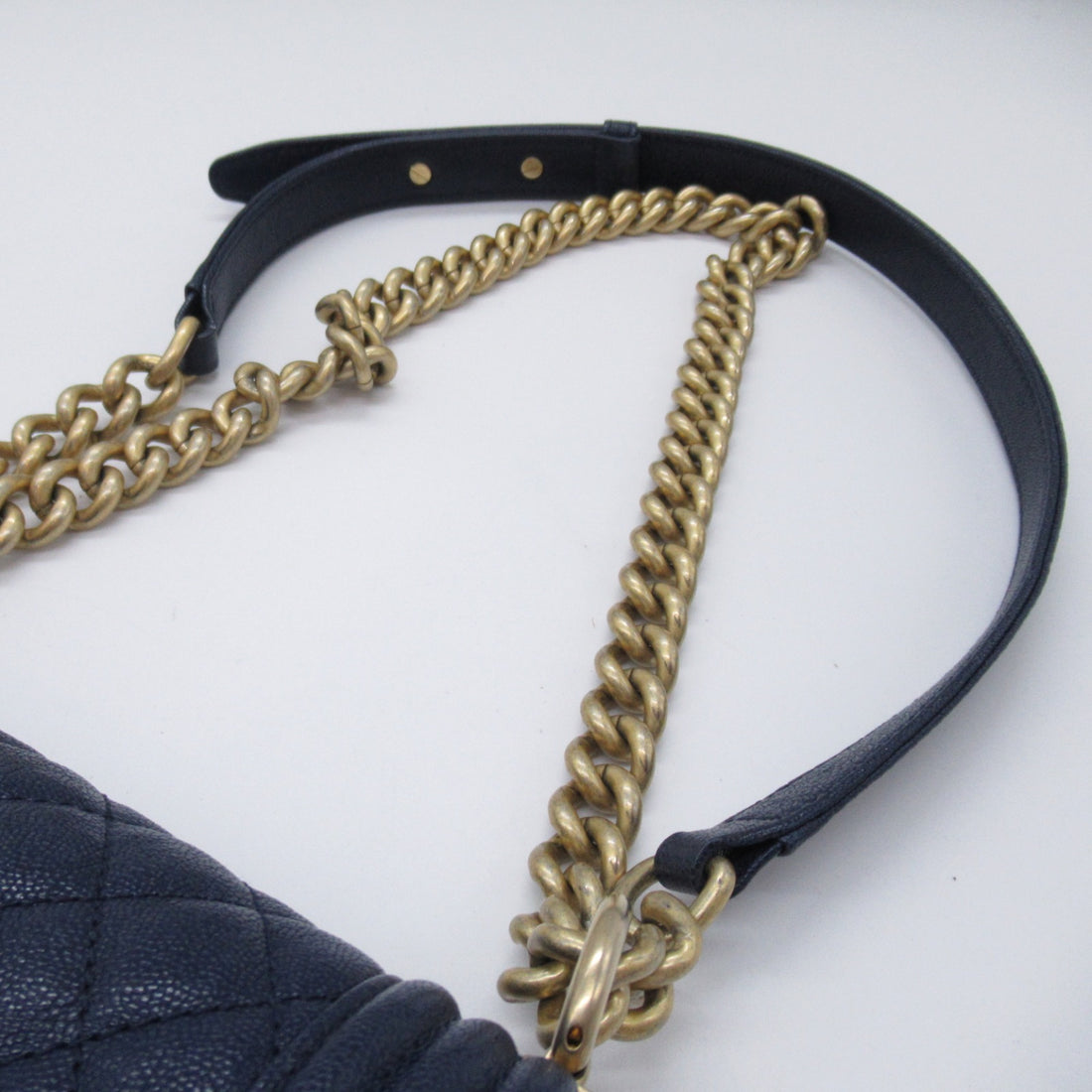 Chanel Boy Chain Shoulder Bag Caviar Skin