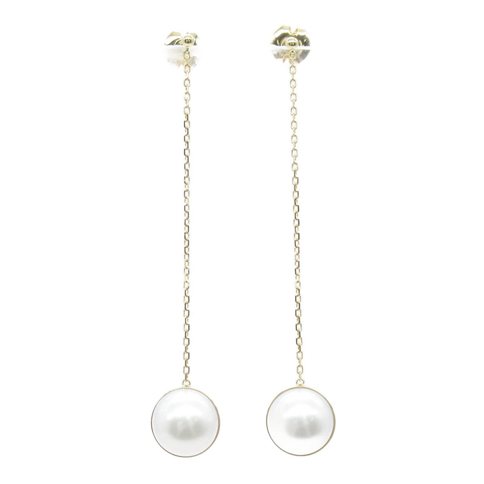 Tasaki Arlequin Pearl Earrings K18 Yellow Gold