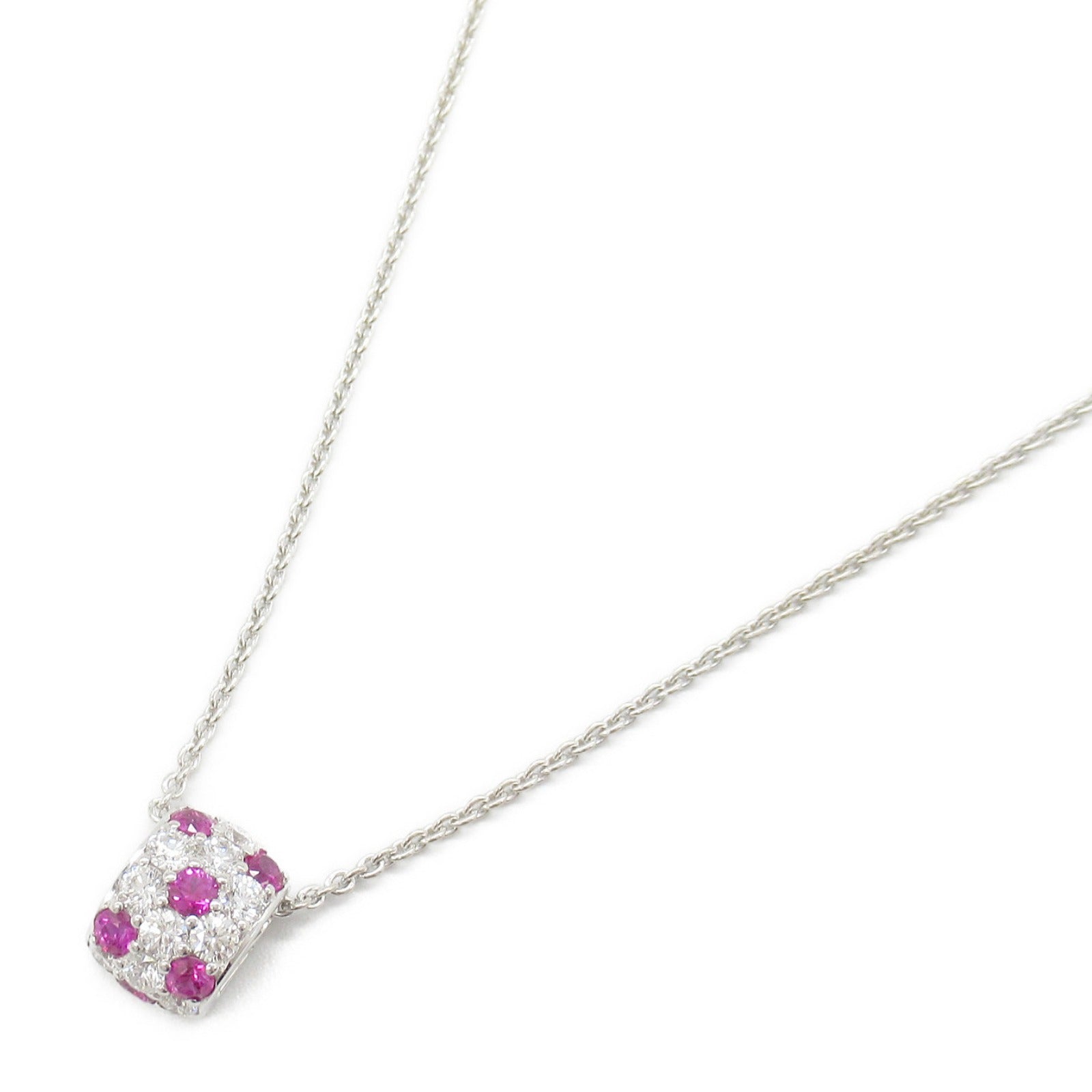 MIKIMOTO Ruby Diamond Necklace K18WG