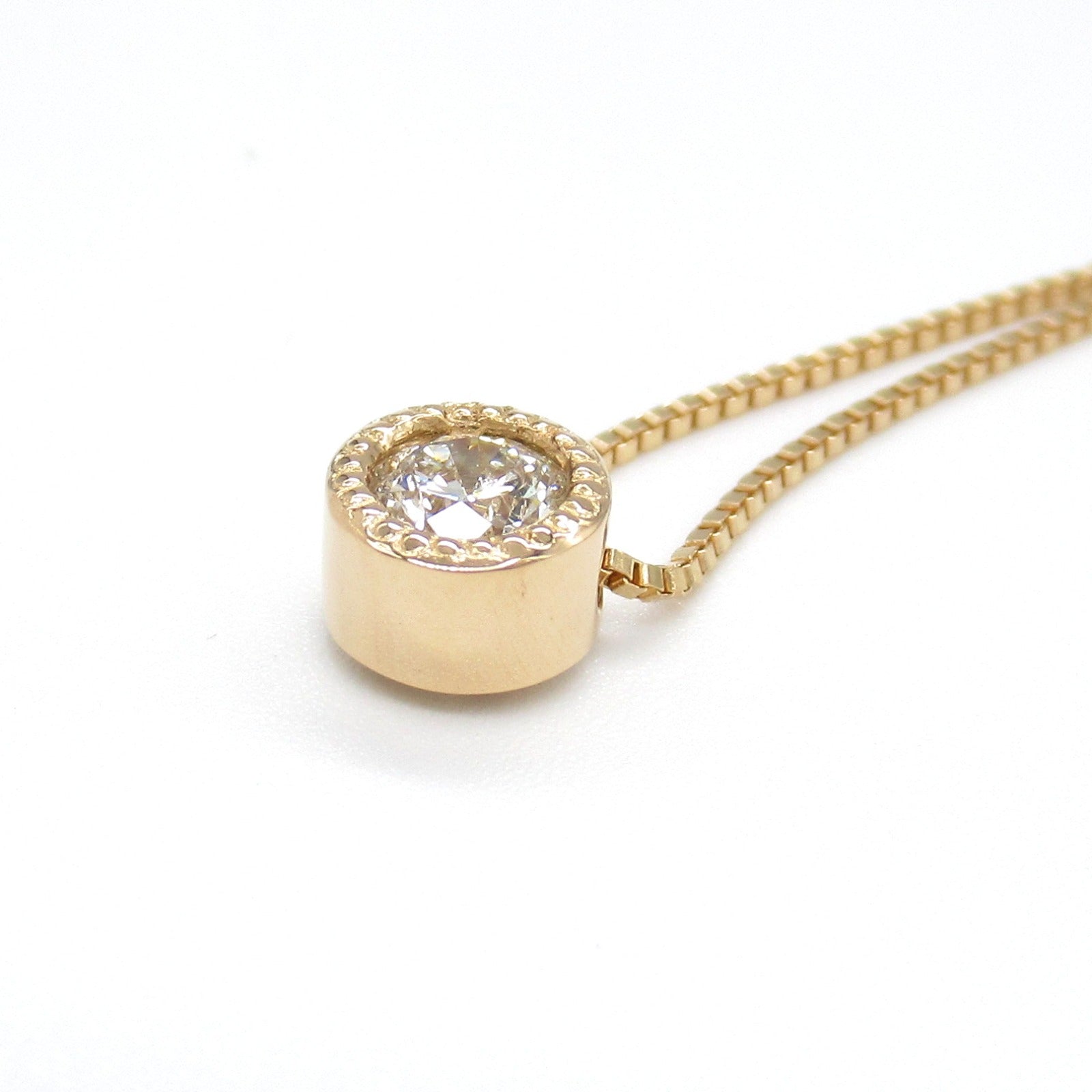 K18PG Pink Gold Diamond Necklace Jewelry