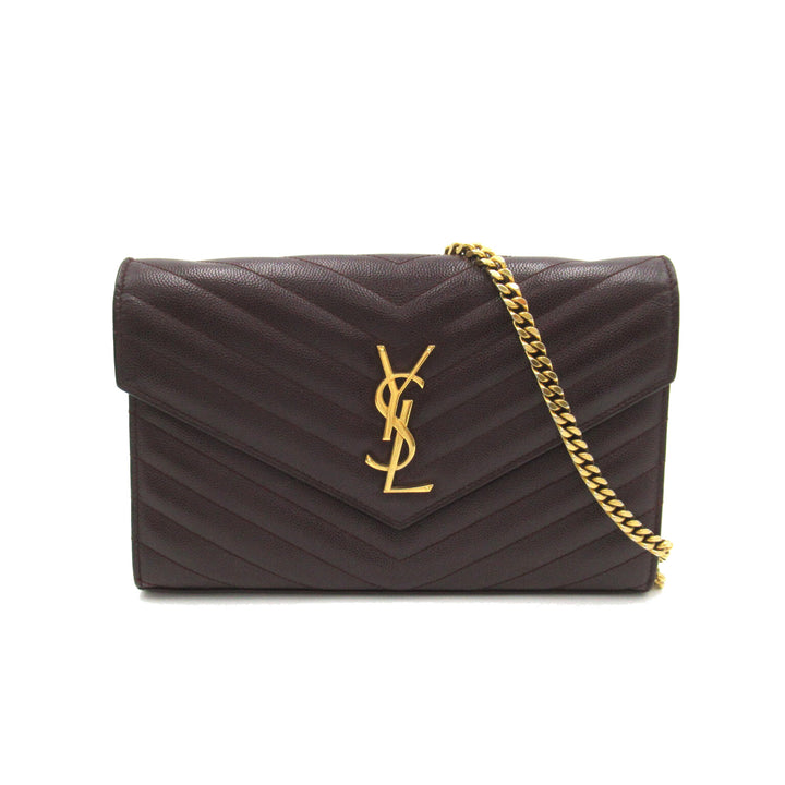 Yves Saint Laurent Leather Chain Wallet Shoulder Bag