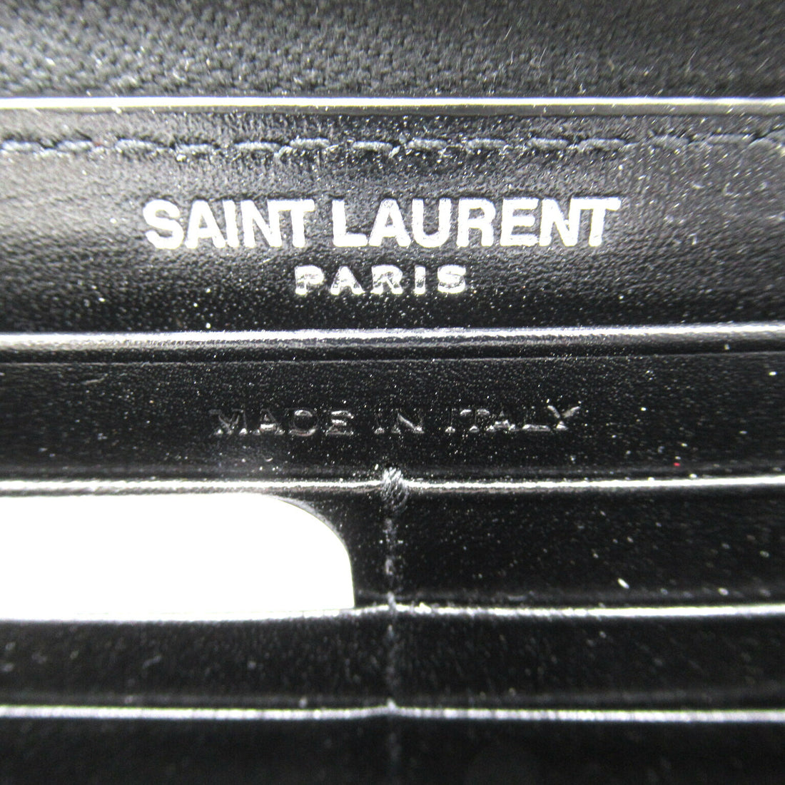 Yves Saint Laurent Leather Round Wallet