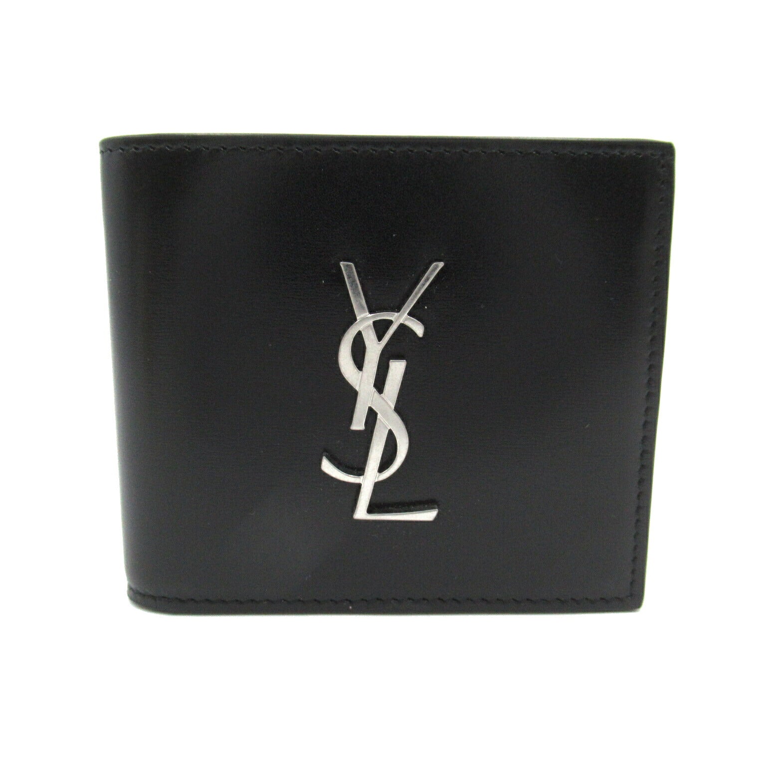 Yves Saint Laurent Leather Bifold Wallet Black