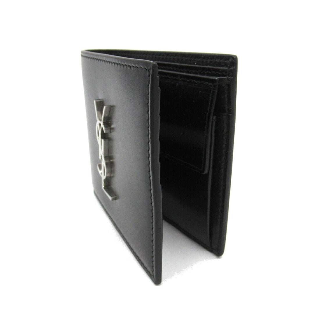 Yves Saint Laurent Leather Bifold Wallet Black