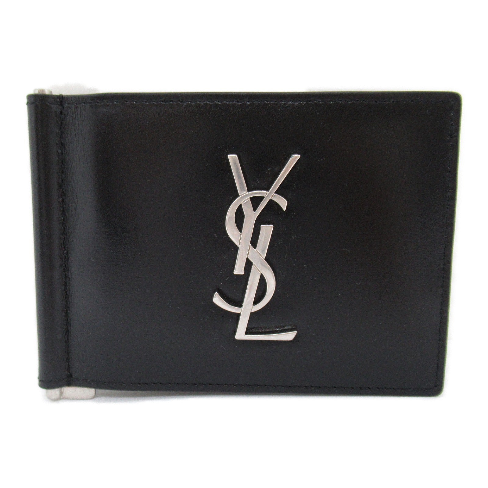 Yves Saint Laurent Leather Bifold Wallet Black