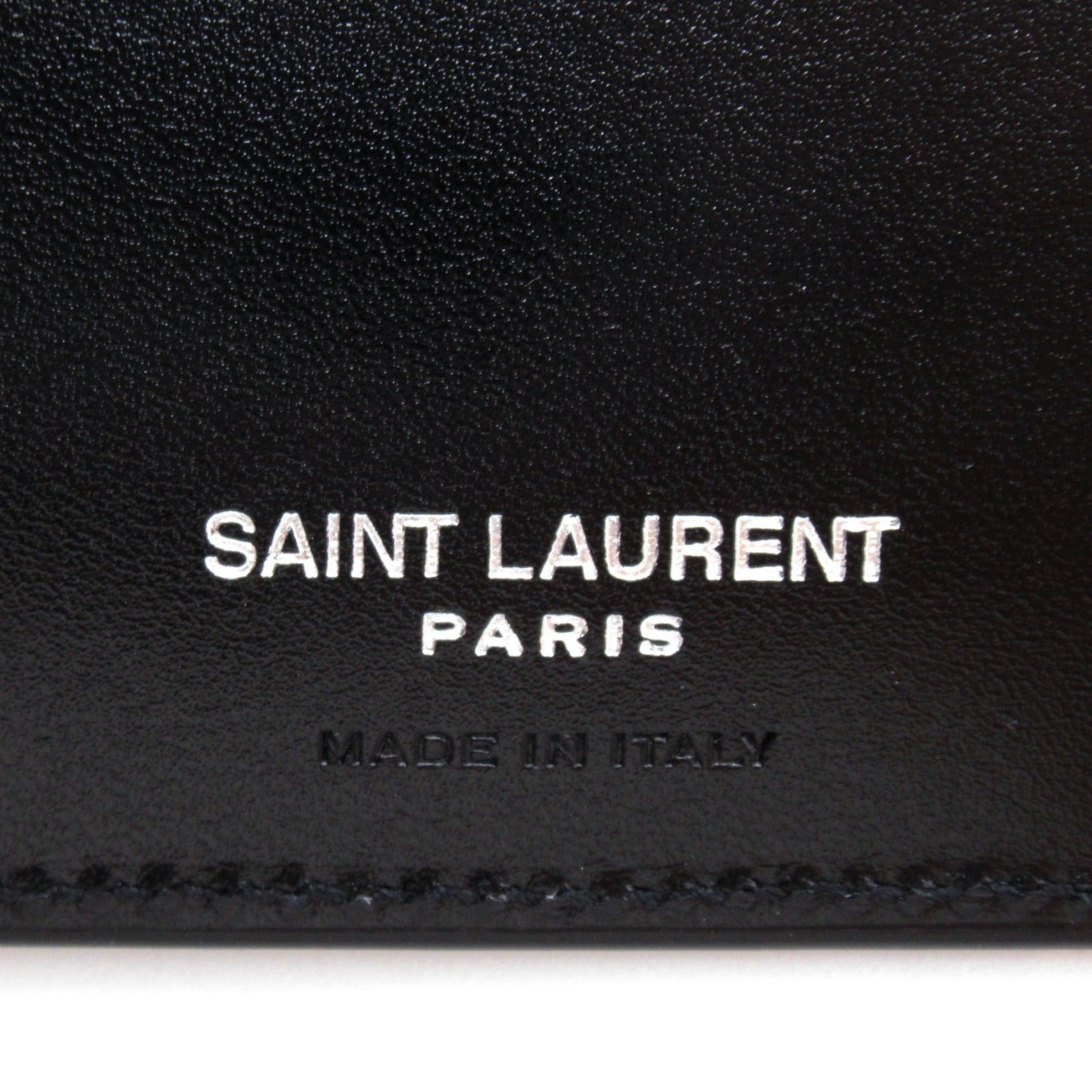 Yves Saint Laurent Leather Bifold Wallet Black