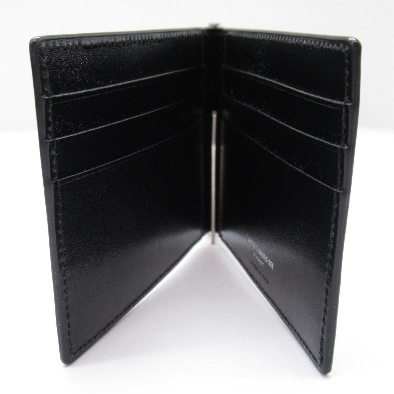 Yves Saint Laurent Leather Bifold Wallet Black