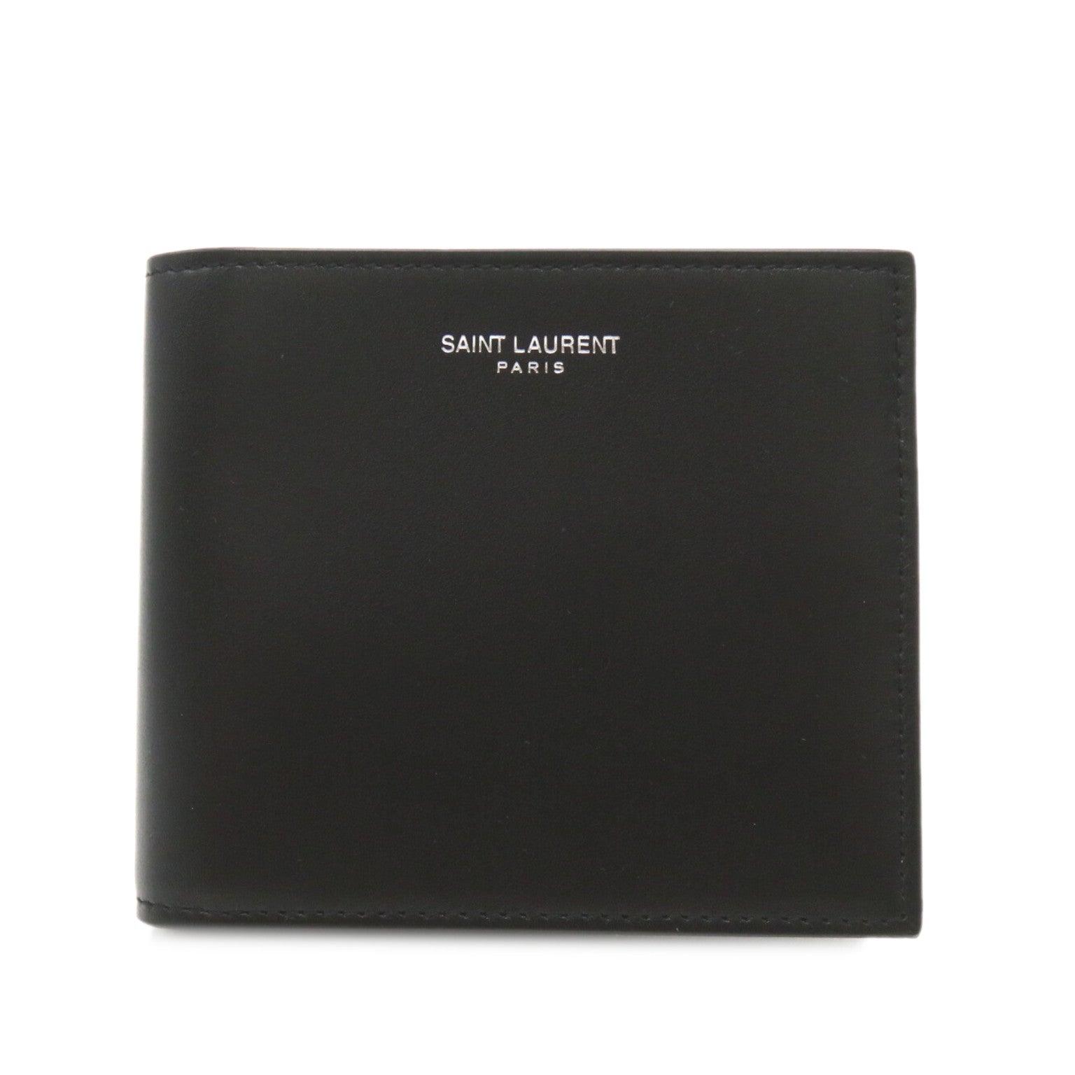 Saint Laurent Leather Bifold Wallet Black