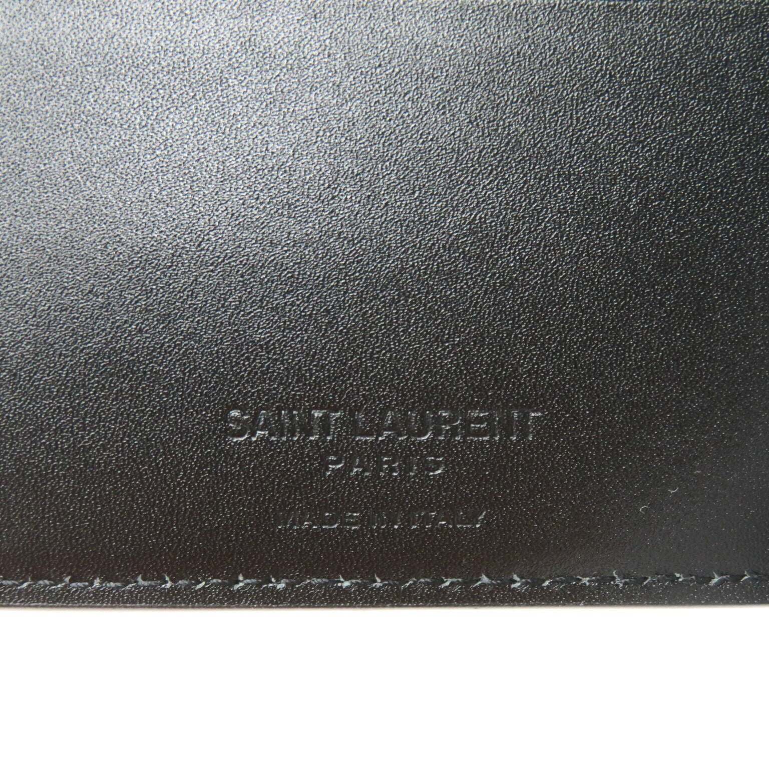 Saint Laurent Leather Bifold Wallet Black