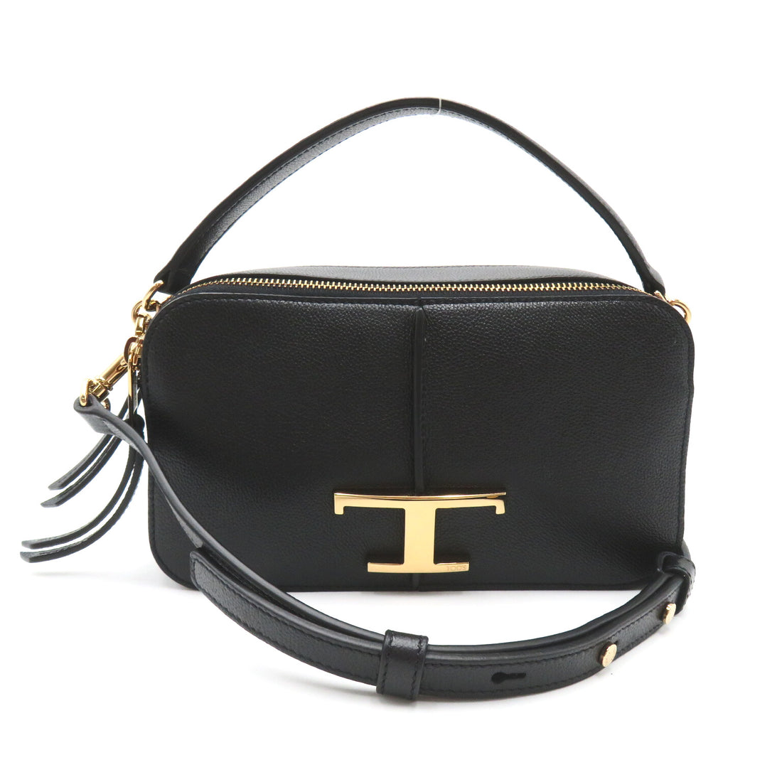 Tod's Timeless 2way Leather Shoulder Bag Black