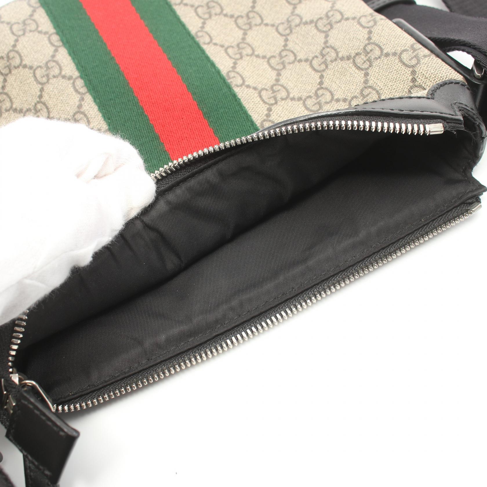 Gucci GG Supreme Shoulder Bag PVC Leather