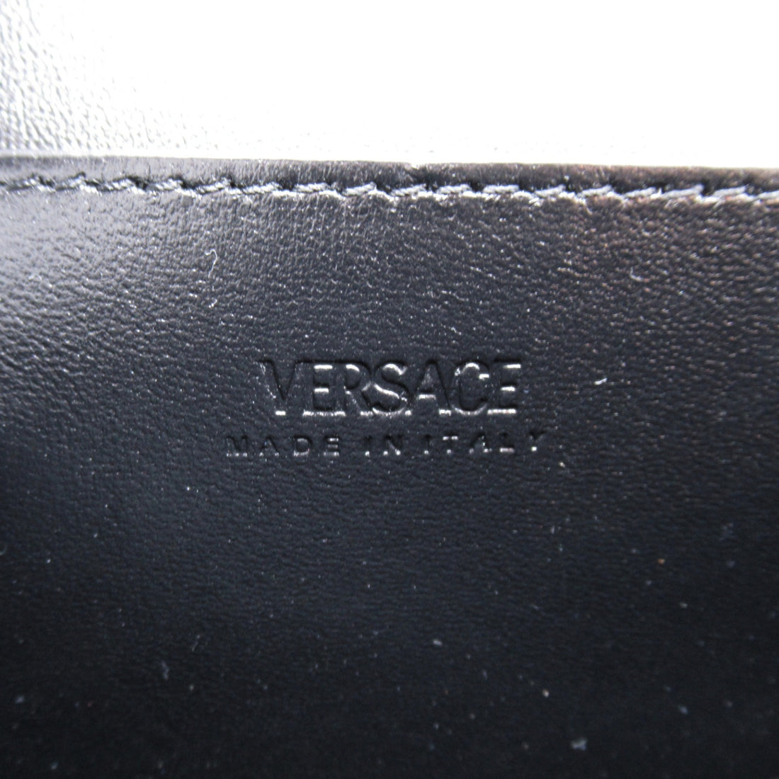 Versace Leather Clutch Bag Black