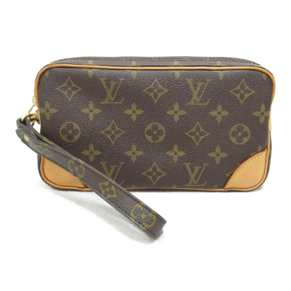 Louis Vuitton Marly Dragonne PM Canvas Clutch Bag M51827 in Great Condition