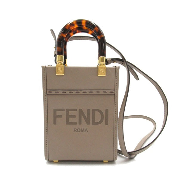 Fendi Mini Sunshine Shopper Leather Shoulder Bag 8BS051 ABVL in Great Condition