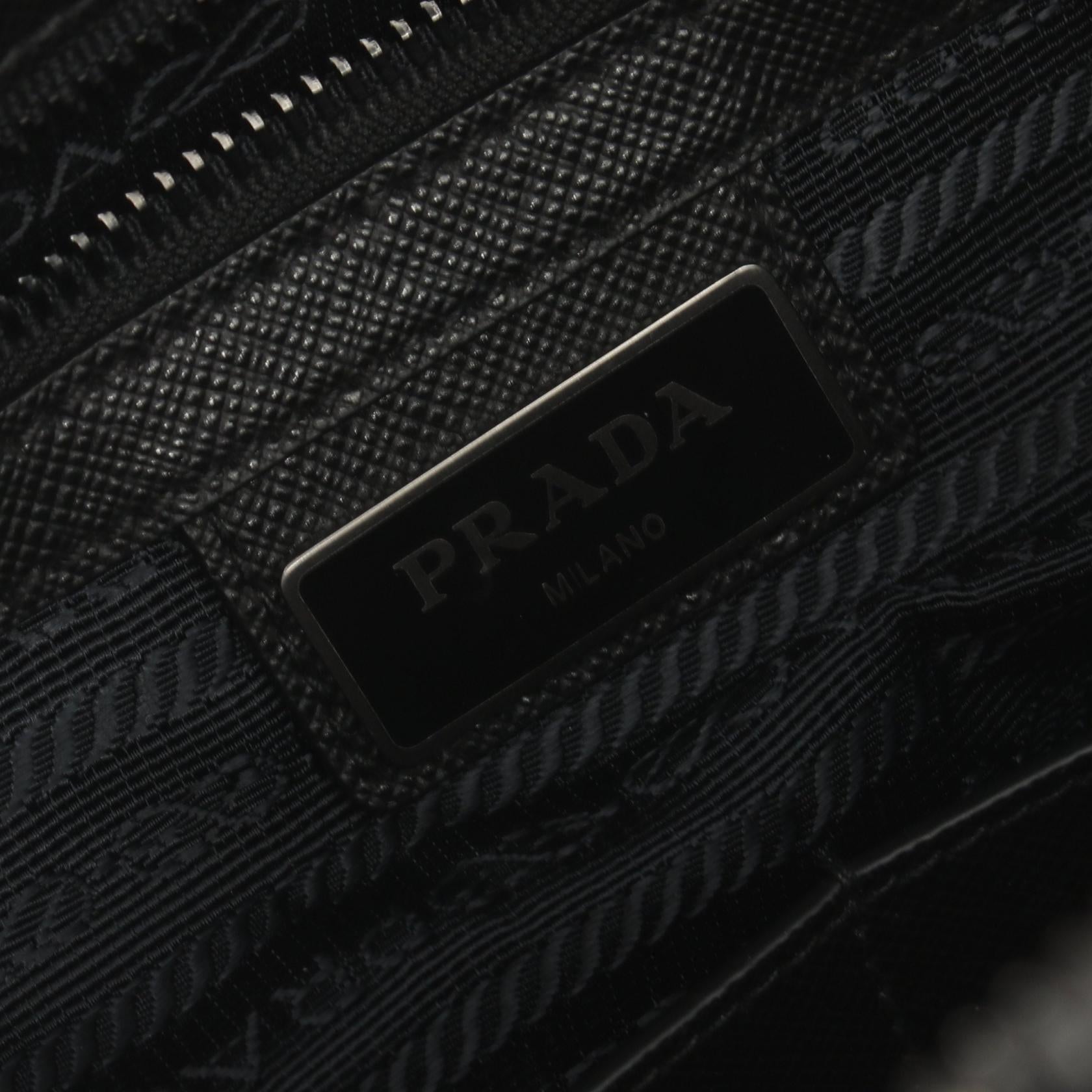 Prada Nylon Saffiano Leather Shoulder Bag