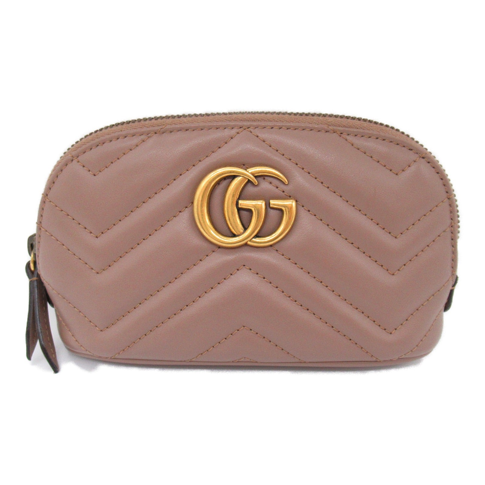 Gucci GG Marmont Pouch Leather Vanity Bag 625544 in Very Good Condition