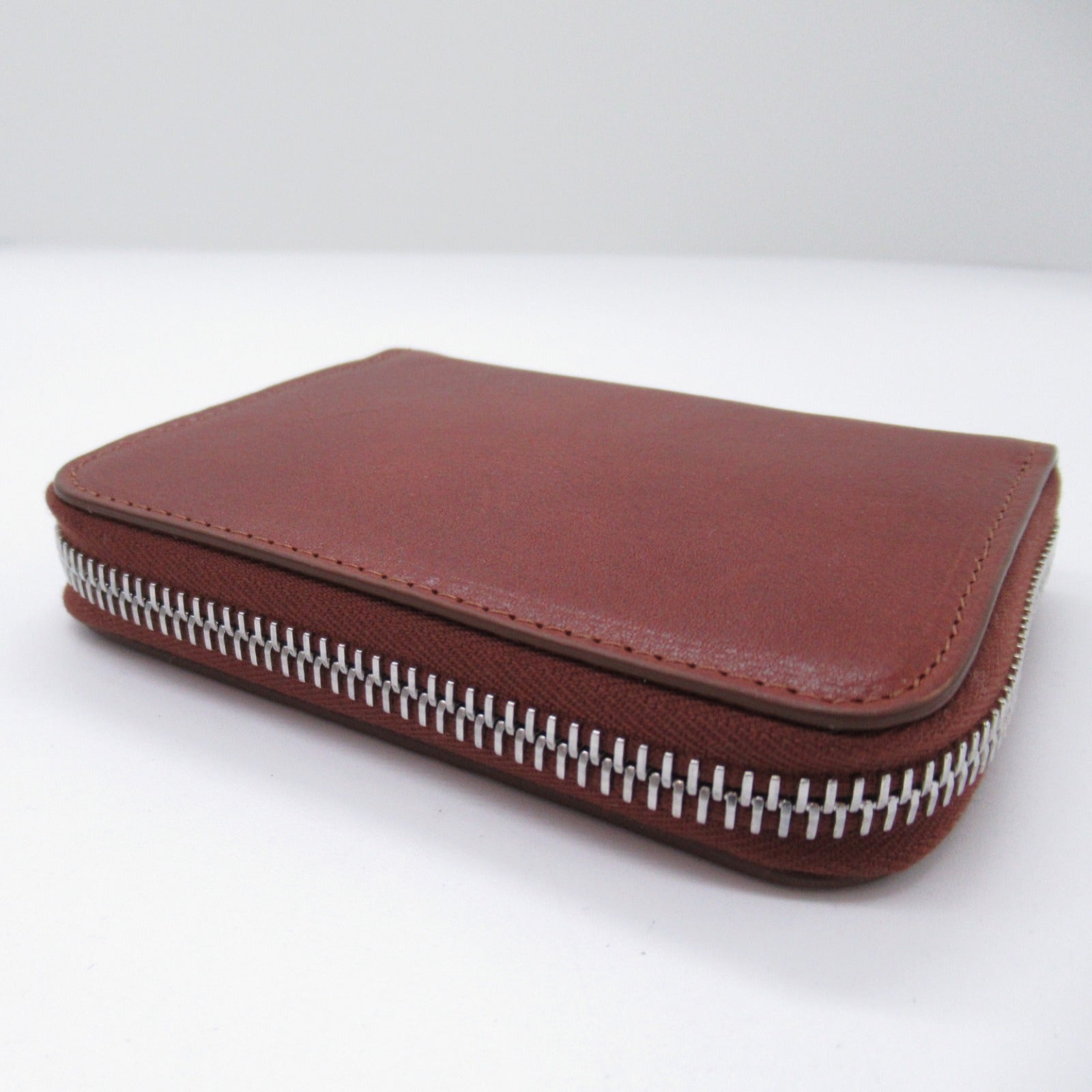 IL BISONTE Leather Coin Case Brown